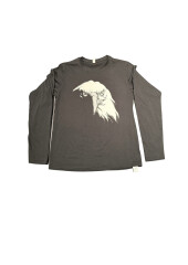 Langærmet t-shirt med Eagles hoved