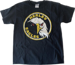 HERLEV EAGLES T-SHIRT SORT m/STORT LOGO - BØRN